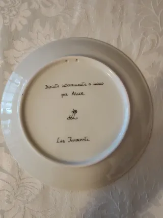 Piatto decorativo con lettera A