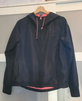 Cortavientos mujer negro y rosa Talla L