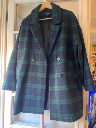 Cappotto tartan PIOMBO oversize