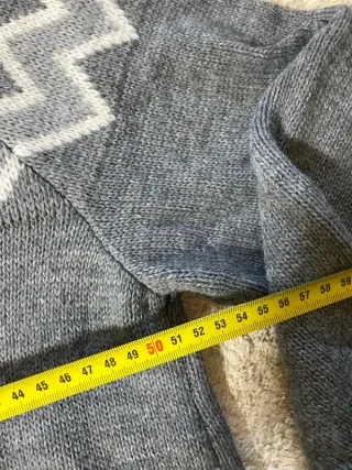 Jersey Vintage Cuello Alto Gris y Blanco
