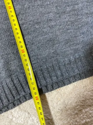 Jersey Vintage Cuello Alto Gris y Blanco