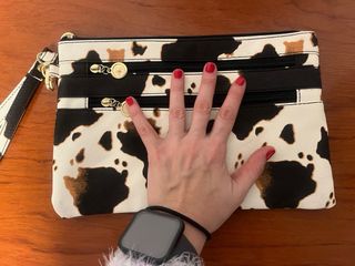 Bolso de mano estampado vaca