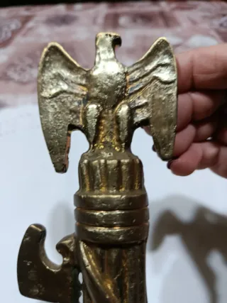 Statuetta Fascio Littorio in  Ottone