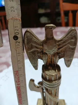 Statuetta Fascio Littorio in  Ottone