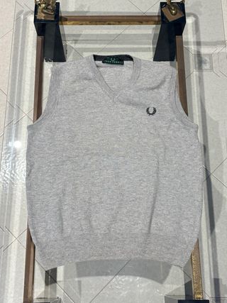 Gilet Fred Perry Grigio Uomo