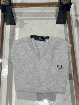 Gilet Fred Perry Grigio Uomo