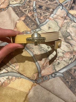 Bracciale Givenchy pelle giallo e beige