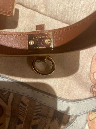 Bracciale Givenchy pelle giallo e beige