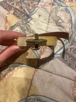 Bracciale Givenchy pelle giallo e beige