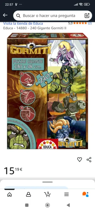 Puzzle Gormiti Gigante 240 Piezas Educa