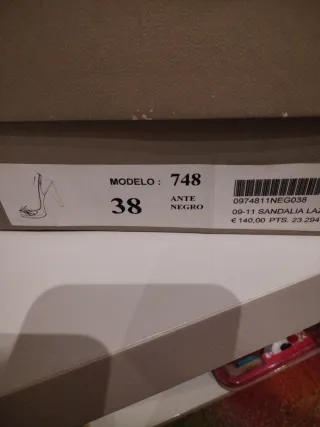 Zapatos Dura&Dura Negro Tacon Talla 38