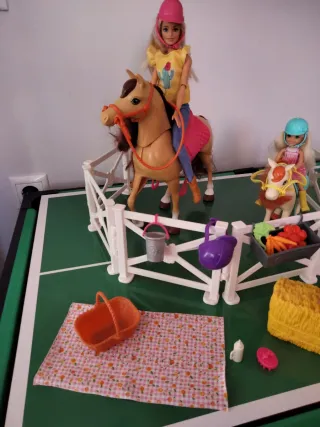 Barbie Chelsea Muñecas con Caballos y Accesorios