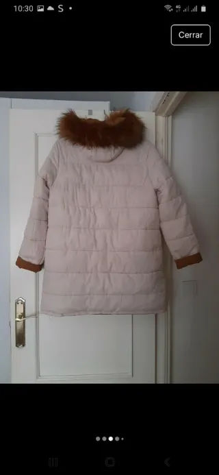 Parka da donna marrone con cappuccio