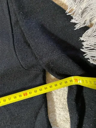 Cárdigan Negro y Azul Retro Vintage