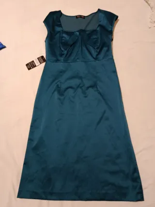Abito elegante donna blu petrolio