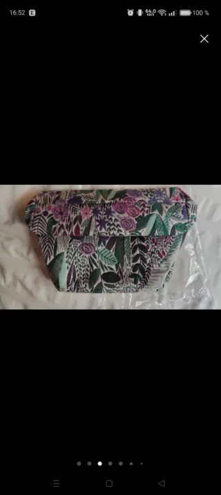 Bolso estampado flores y hojas