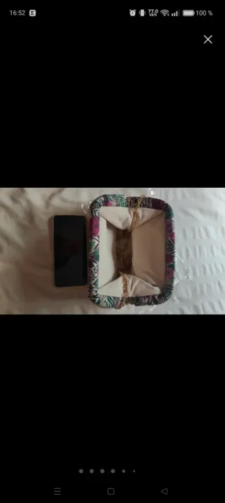 Bolso estampado flores y hojas