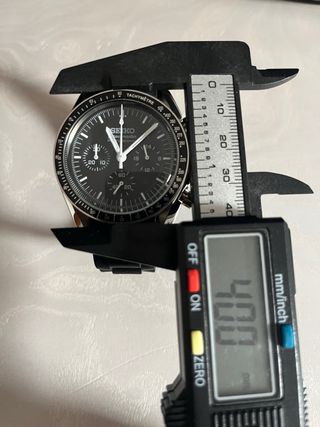 Seiko Mod Omega Speedmaster Caja Negra