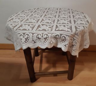 Mesita redonda rustica