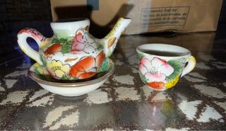 Plato decorativo cerámica flores antiguas