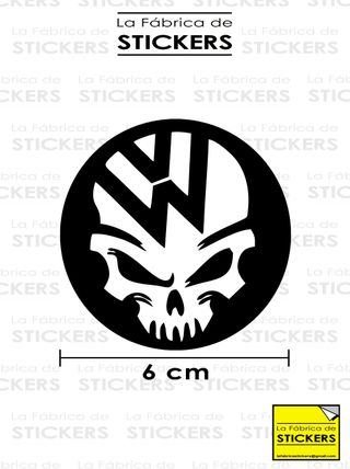 Pegatina de vinilo VOLKSWAGEN SKULL