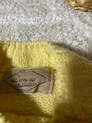 Jersey vintage lana cuello alto amarillo