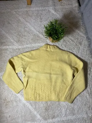 Jersey vintage lana cuello alto amarillo