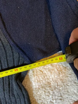 Jersey Vintage Punto Retro Azul Gris