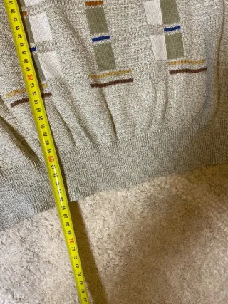 Jersey Vintage Retro Beige Multicolor