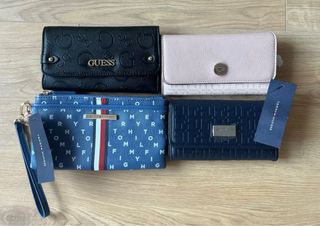 Lote 4 Carteras Guess y Tommy Hilfiger