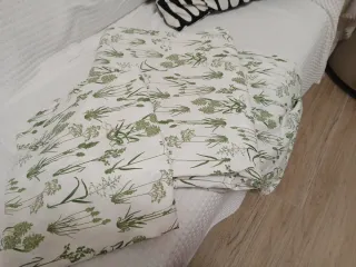 Funda Nórdica Ikea Individual Verde/Blanco