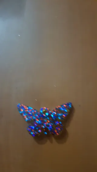 Calamita Farfalla Glitter Blu e Arancio