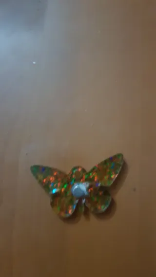 Calamita Farfalla Glitter Blu e Arancio