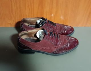 Zapatos Oxford Burdeos Talla 38