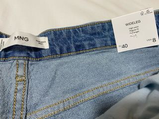 Jeans Wide Leg tiro alto