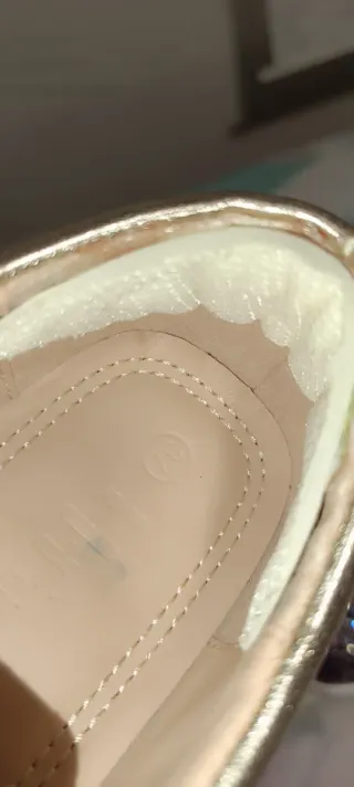 Zapatillas Plataforma Doradas Glitter Multicolor