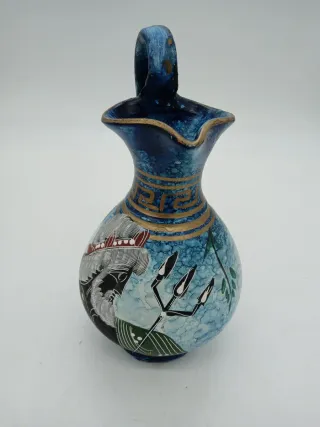 Vasetto Greco Dipinto Blu