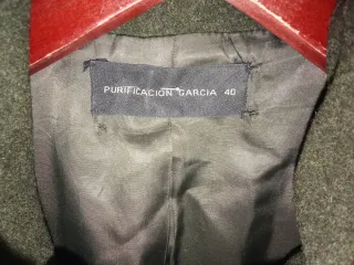 Purificación García Abrigo Lana Verde