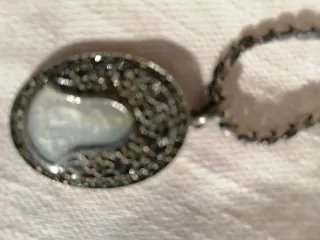 Medalla Virgen Antigua Plata y Nácar