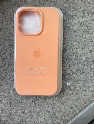 Funda iPhone 16 Pro Silicona Apple Naranja pastel