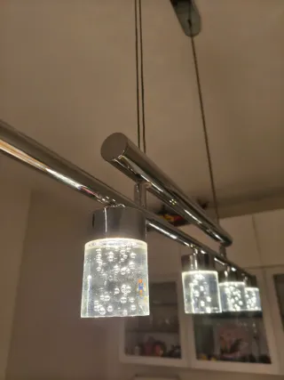 Lámpara de techo moderna metal y cristal