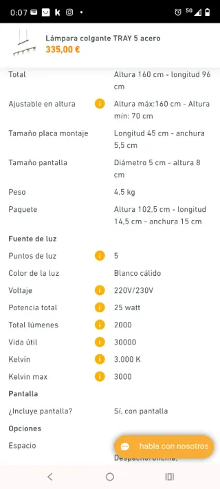 Lámpara de techo moderna metal y cristal