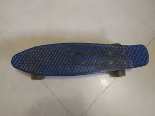 Patinete Penny skate azul transparente con luces