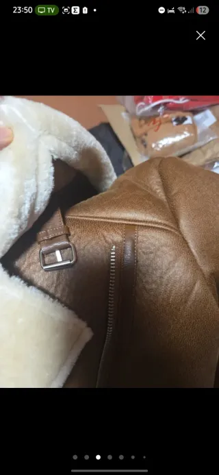 Chaqueta Aviador Borreguillo Marrón Talla L