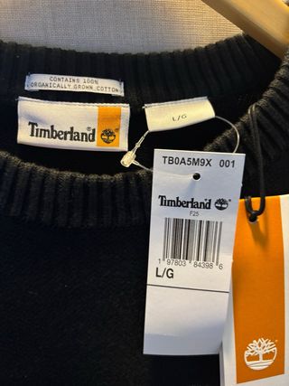 Jersey Timberland Negro Gris Talla L. NUEVO