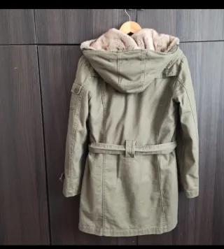Chaqueta Mango Verde Militar Mujer