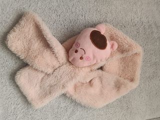 Bufanda infantil peluche rosa