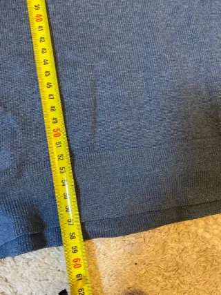 Chaleco Bandel azul cuello pico vintage