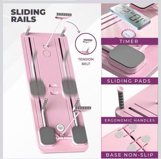 Máquina Pilates Reformer Plegable Rosa