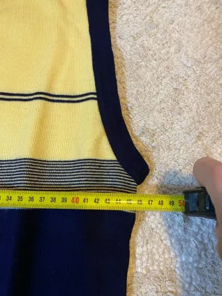 Jersey sin mangas vintage amarillo y azul